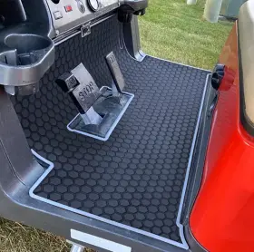 Matericuo 744591864770 Golf Cart Floor Liner Mat Full Coverage Custom Fit For 2 And Club Car Models