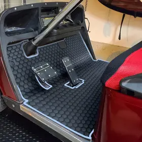 Matericuo B0925wdmf8 Golf Cart Floor Liner Mat Full Coverage Custom Fit For Ezgo Txt