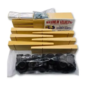 Maximum Velocity 682863635300 Derby Car Kits Bulk Pack 12 Pine Block Wedge Shaped Includes Wheel