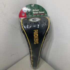 55506-12-green Mcarthur Green Bay Packers Driver Cover Magnetic Closure Embroidery
