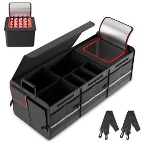 Mei&co 769183870243 Car Trunk Organizer - 2.5mm Pp Board Built 35l Leakproof Cooler Red