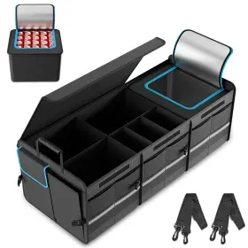 Mei&co 769183870250 Car Trunk Organizer - 2.5mm Pp Board Built 35l Leakproof Cooler Blue
