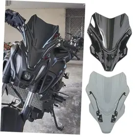 Md0326 Midimttop Motorcycle Windscreen Windshield Windproof Protector Flyscreen Pare Light Grey