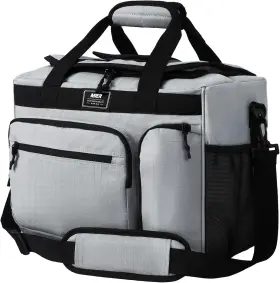 10100148-3008-s01 Mier 30l Extra Large Soft Cooler Bag With Bottle Opener For 45 Can Grey