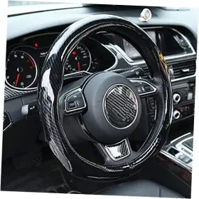 Aws01b Mightyfox Carbon Fiber Steering Wheel Covers Universal Fit 15 Inch Black Microfiber Aws01b Mightyfox Carbon Fiber Steering Wheel Covers Universal Fit 15 Inch Black Microfiber