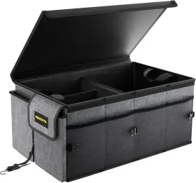Qsp189 Mikkuppa Car Trunk Organizer - 65l Collapsible Standard Gray