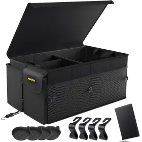 Qsp236tz Mikkuppa Car Trunk Organizer Set - Large Interior Storage Black