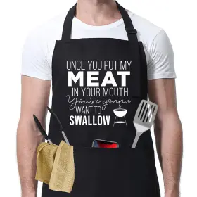 M002-meat Miracu Funny Cooking Aprons For Men Husband Fathers Day Birthday Male