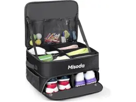 Misoda 753848841914 Golf Trunk Organizer With Shoe Storage