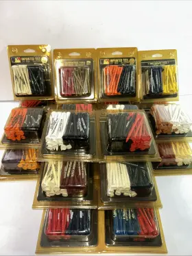 1100 Mlb 637556233554 22 Boxes Imprinted 2-3/4 Inch Wooden Golf Tees Nfl Collegiate Mixed
