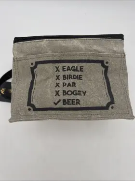 Mona B. 842040118563 Beer Cooler Inch Eagle Birdie Par Bogey Pocket Strap New With Tags