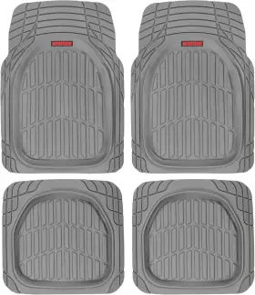 2p-921-gr Motor Trend Front Floor Mats Flextough Tortoise - Heavy Duty Rubber F