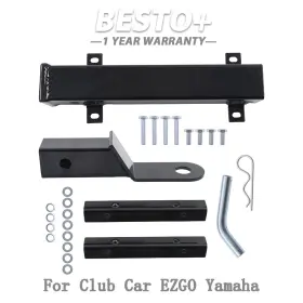 Btp116667p Munirater Golf Cart Rear Trailer Hitch 2 Inch Receiver Universal For Yamaha Ezgo Club Car