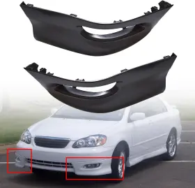 Muusf8-015264 Munirater Front Bumper Lips Set Lh/rh Replacement For 2005- 2008 Corolla S Style
