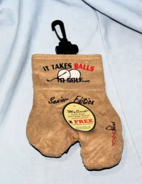 My Sack 094922061812 Inch It Takes Balls To Golf Senior Edition Ball Storage Bag - Nwt
