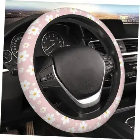 Fxpt07 Mytephoon Car Steering Wheel Cover Universal Non Slip Protector 15 Inch Pink Flower