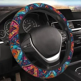 Fxpt09 Mytephoon Car Steering Wheel Cover Universal Non Slip Protector 15 Inch Dark Boho