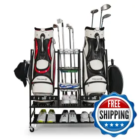 B0f7h9g27j Mythinglogic 2 Golf Bag Storage Organizer Stand And Other Golfing