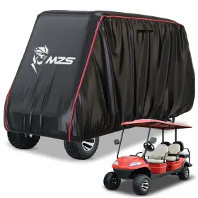 Mc25-06-g001-xl-a1 Mzs Golf Cart Cover Compatible With 2/4/4 2 Passenger Car Heavy Duty 600d Wa