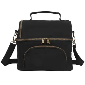 20250106 Neatlife Waxed Canvas Lunch Cooler Bag For Men Insulated 10 Inch L X 7 W 9.5 H Black