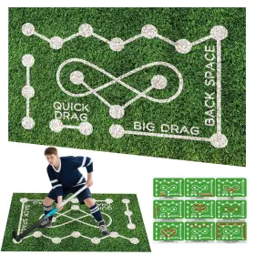 Nl-34 Nelomo Field Hockey Training Mat 5ft 3ft Artificial Grass Pad Stickhandling Zone