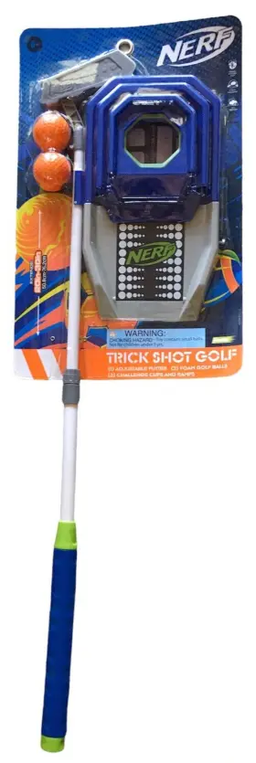 20in-30in Nerf New Trick Shot 1 Club 2 Balls 3 Challenge Cups And Ramps Golf Set