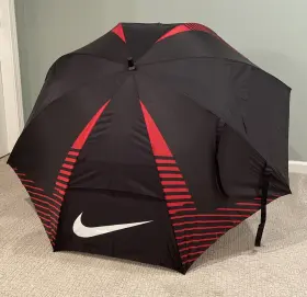 Nike 723141902285 62 Inch Windsheer Lite Golf Umbrella-black/red New