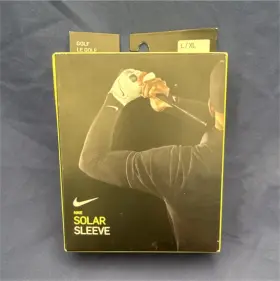 N.100.3436 Nike Solar Sleeve Uv Golf Arm Sleeves Black L/xl 2-pack Breathable Light