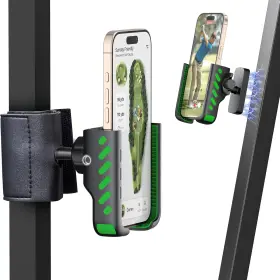 Jf-gph6g Ninefatics Magnetic Golf Cart Phone Holder 360 4.7-7 Inches Base Black