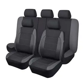 Fb-061 Ningbo Qiyang International Trade Co Ltd Car Seat Covers Quality Carbon Fiber Air Mesh Full Set Low Bucket Gray