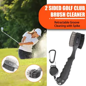 Ni-s342 Nixface 2 Sided Golf Club Brush Cleaner Retractable Groove Cleaning Tool Kit With Spike
