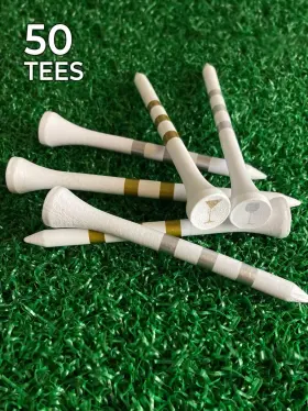 Ps23450mw Nobrand Wine And Martini Specialty Wood Golf Tees - 2-3/4 Inch 50 Count White 100%