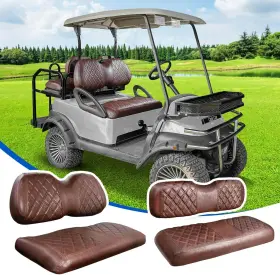 Nks4r10015-bn Nokins 4pcs Golf Cart Diamond Seat Covers Kit Front Rear Fits Club Car Precedent