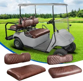 Nks4r10017-8438 Nokins 4pcs Golf Cart Diamond Seat Covers Kit Front&rear Fits Ezgo