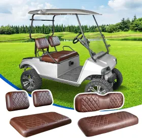 Nokins Nks4r10018-2-8438 4pcs Golf Cart Seat Covers Kit Front And Rear Fits Club Car