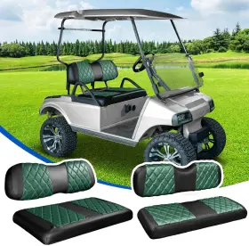 Nks4r10018-a1 Nokins 4pcs Golf Cart Diamond Seat Covers Kit Front And Rear Fits C
