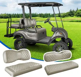 Nks4r10019-oyster Nokins 4pcs Golf Cart Seat Covers Kit Front And Rear Fits Yamaha/g2