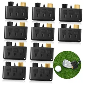 Co-nuanchu-162773 Nuanchu 10 Packs 3 In 1 Retractable Multiple Use Golf Club Cleaner Tool Black