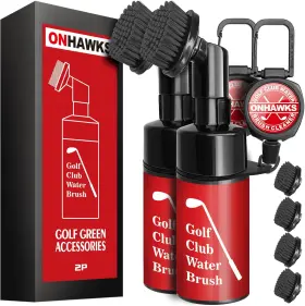 O-gcwbc-2-red Onhawks Upgraded Pro Golf Club Water Brush Cleaner With Retainer Clip Ultimate Green Cle