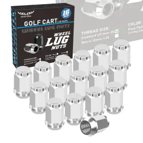 Orle Oko 774182116933 Golf Cart Wheel Lug Nuts For Ezgo And Club Car Stadnderd 1/2-20 Size 16 Pcs Chr
