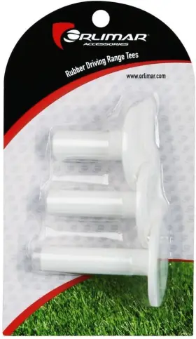 Or07253 Orlimar Rubber Driving Range Golf Tees For Mats Or Regular White