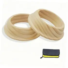 Cup-01 Owfccla Wooden Bowling Ball Cup Holder Ring Set With Towel