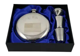 Palm City Products 822415616481 Usa Flask Gift Set