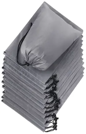 Sl415 Palterwear 796753990513 Drawstring Pouch With Toggle 8 X 11 Inch 12 Pack Grey Nylon Ci