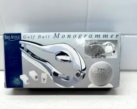 Park Avenue 021276014591 Ave Golf Ball Monogrammer Chrome-plated Press- Indelibly Imprint 3 Initials Park Avenue 021276014591 Ave Golf Ball Monogrammer Chrome-plated Press- Indelibly Imprint 3 Initials