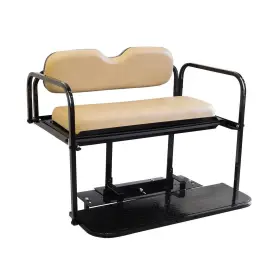 18100 Performance Plus Carts Ezgo Txt Golf Cart Flip Folding Rear Back Seat Kit - Tan Cushions