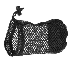 Peroup 680811535795 1pcs 6.7 Inch X 4.3 Nylon Mesh Net Bag Golf Ball Storage Drawstring Pouch Black