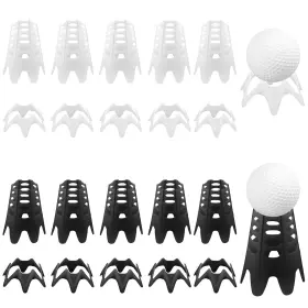 1003348 Peutier 20pcs Golf Tees Plastic Simulator Medium Black White