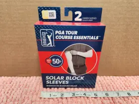 Pga 084971656466 Tour Solar Block Sleeves Unisex Upf 50 Golf 2 Pack Sz S/m