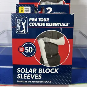 Avasb046 Pga Tour New Solar Block Sleeves Golf Course Essentials Unisex White M/l Nib